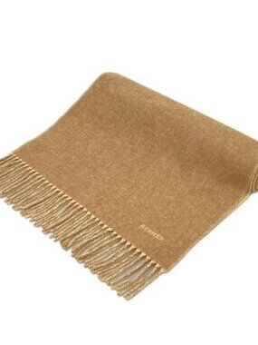 HERMES Recto Verso Brown Cream Cashmere Scarf